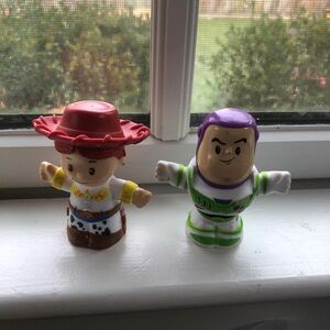 Fisher-Price Little People Toy Story Characters Lot of 2 Buzz and Jessie